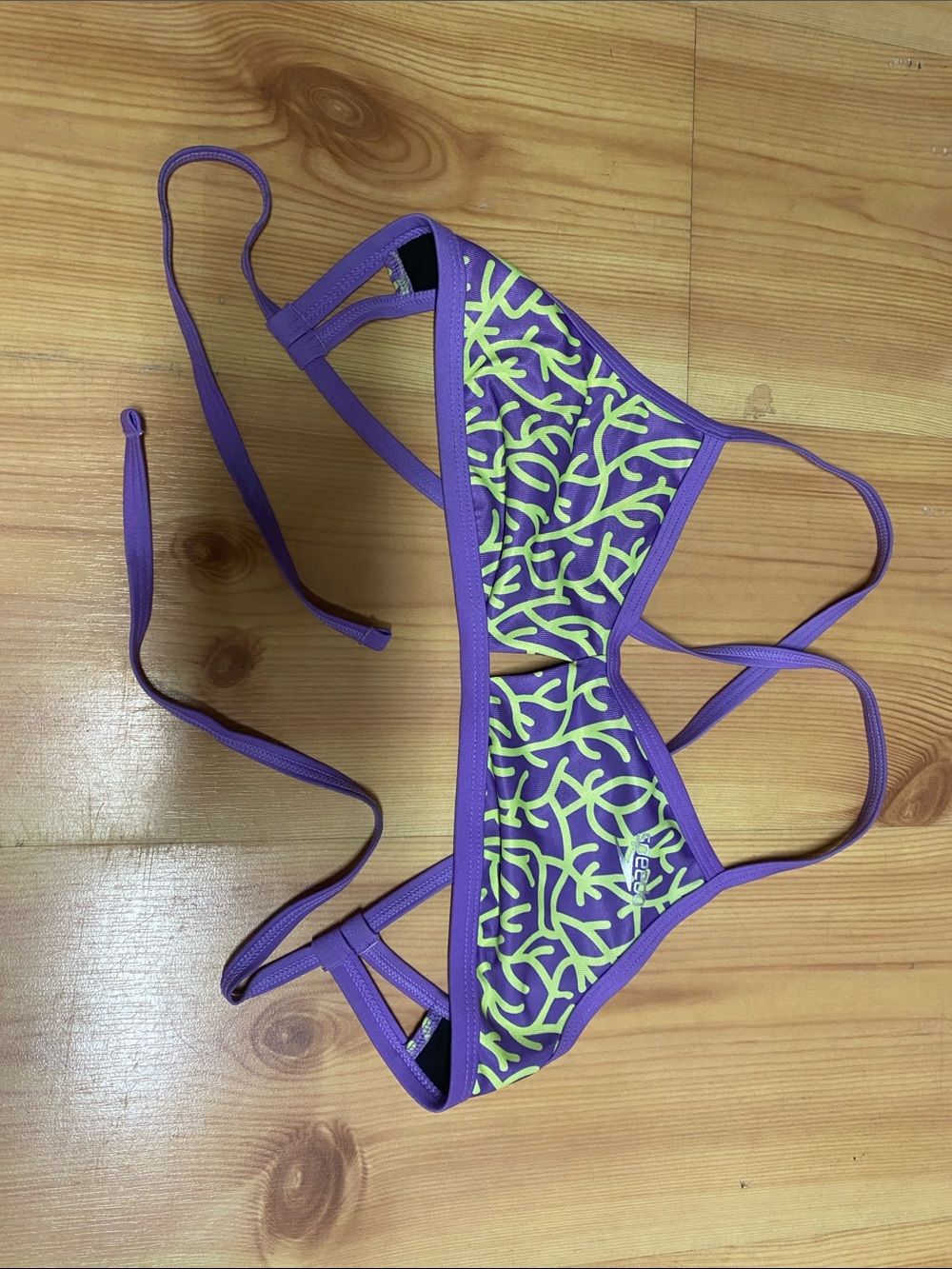 Speedo Purple & Lime Bikini Top size SM
